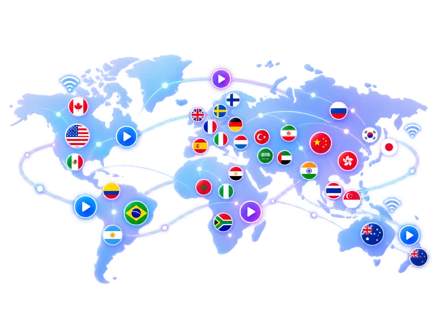 Vrinda IPTV global live TV channels world map coverage