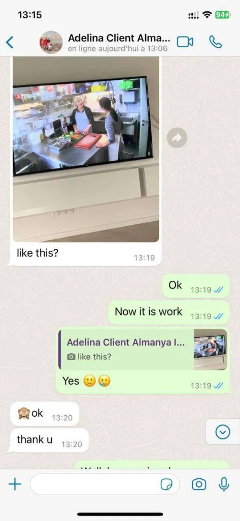 WhatsApp customer chat review screenshot 4